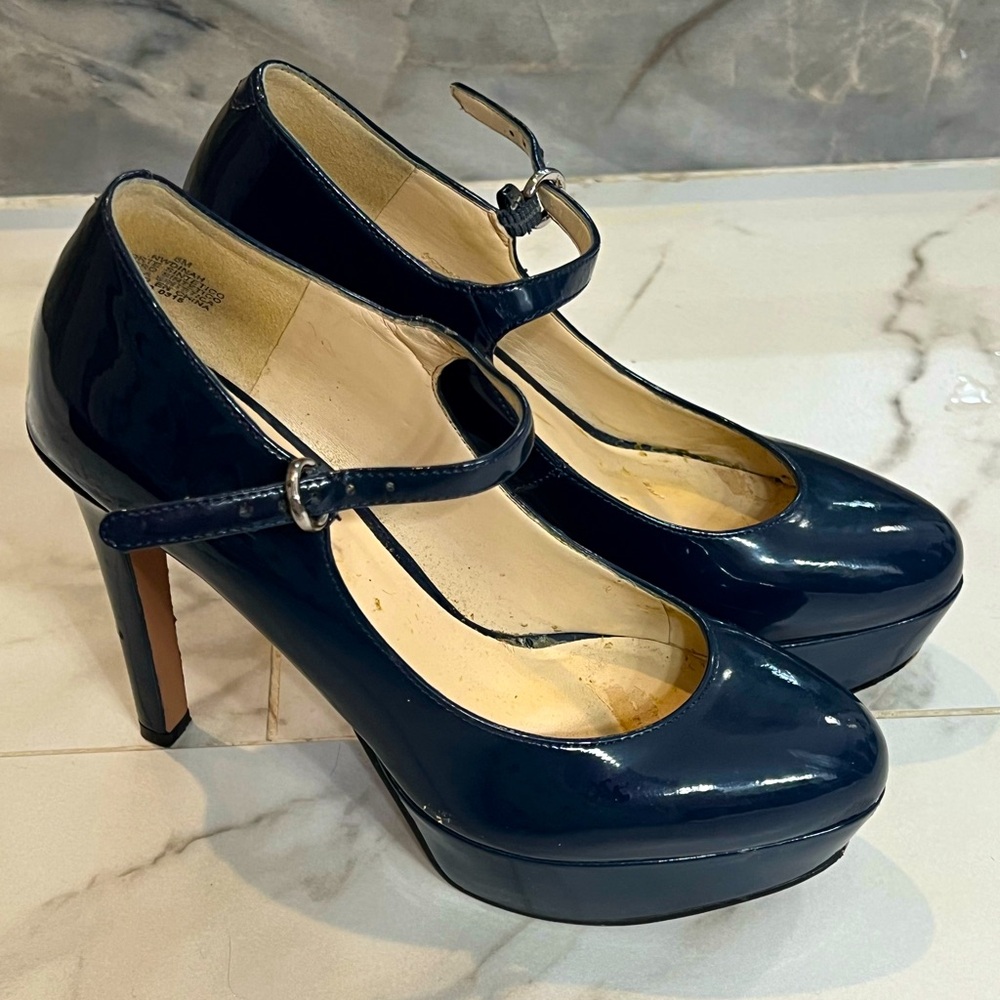 Nine West Navy Mary Janes